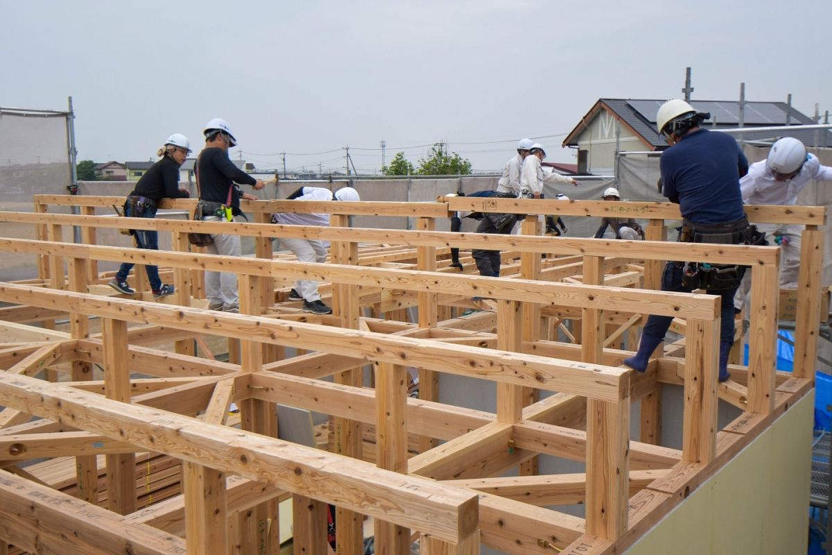 福岡県朝倉郡筑前町04　注文住宅建築現場リポート③ ～上棟式・前編～