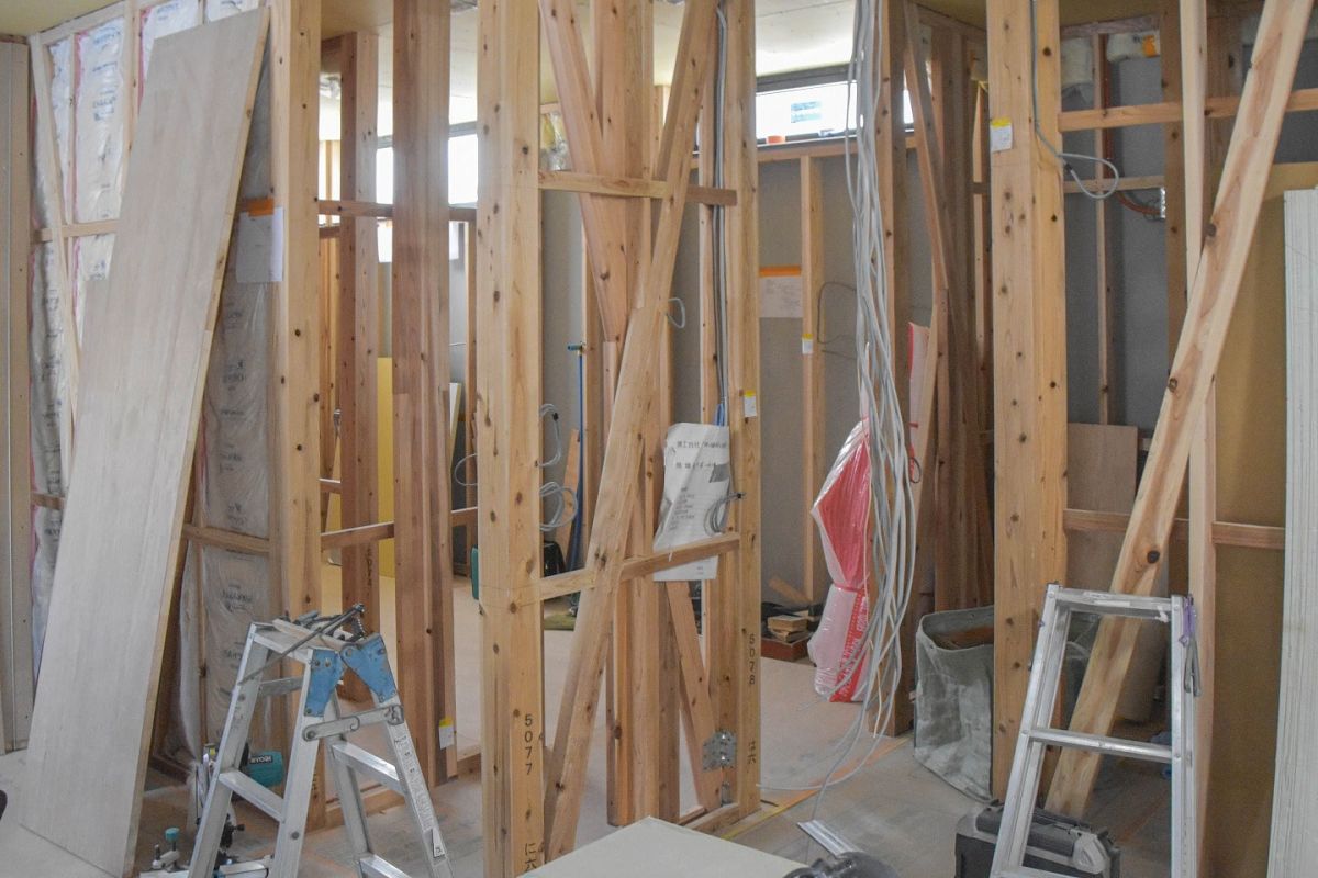 「糟屋郡宇美町03」注文住宅現場リポート⑤【木工事】【石膏ボード】
