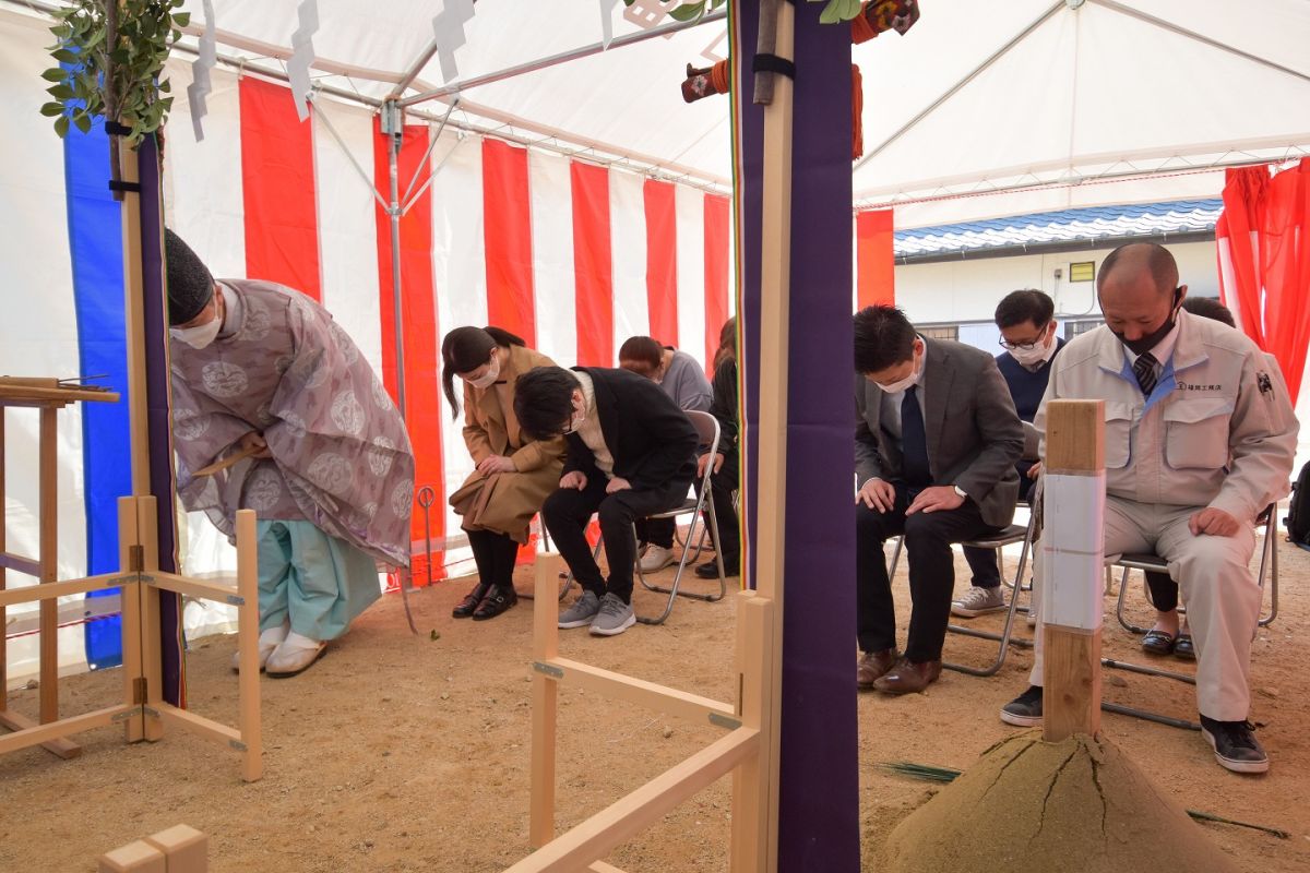 福岡県筑紫野市10　注文住宅建築現場リポート①　～地鎮祭〜