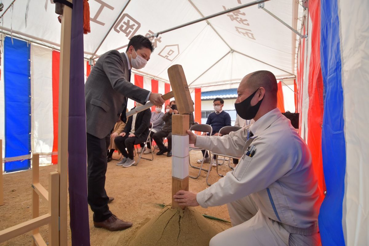 福岡県筑紫野市10　注文住宅建築現場リポート①　～地鎮祭〜