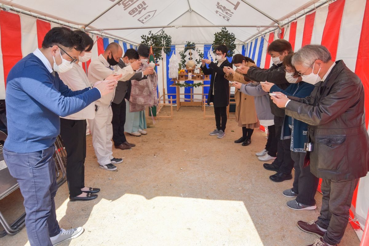 福岡県筑紫野市10　注文住宅建築現場リポート①　～地鎮祭〜