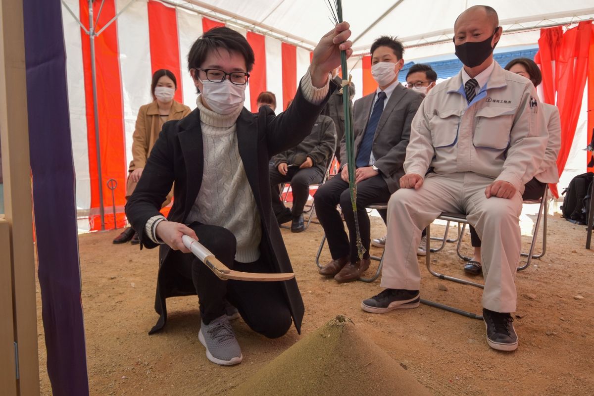 福岡県筑紫野市10　注文住宅建築現場リポート①　～地鎮祭〜