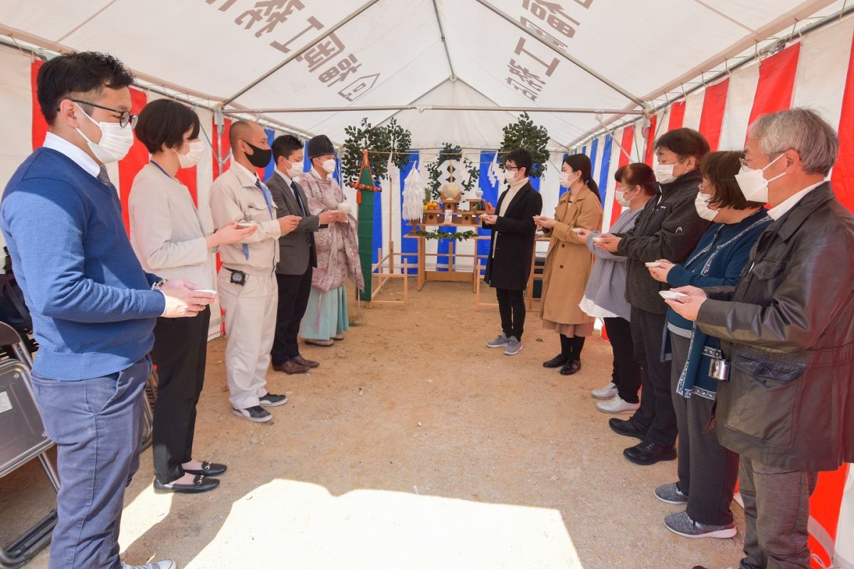 福岡県筑紫野市10　注文住宅建築現場リポート①　～地鎮祭〜