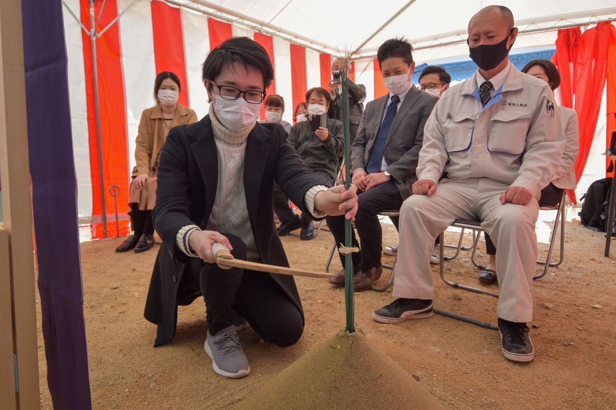 福岡県筑紫野市10　注文住宅建築現場リポート①　～地鎮祭〜