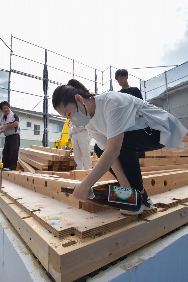 「福岡市早良区有田01」注文住宅現場リポート③【上棟式】