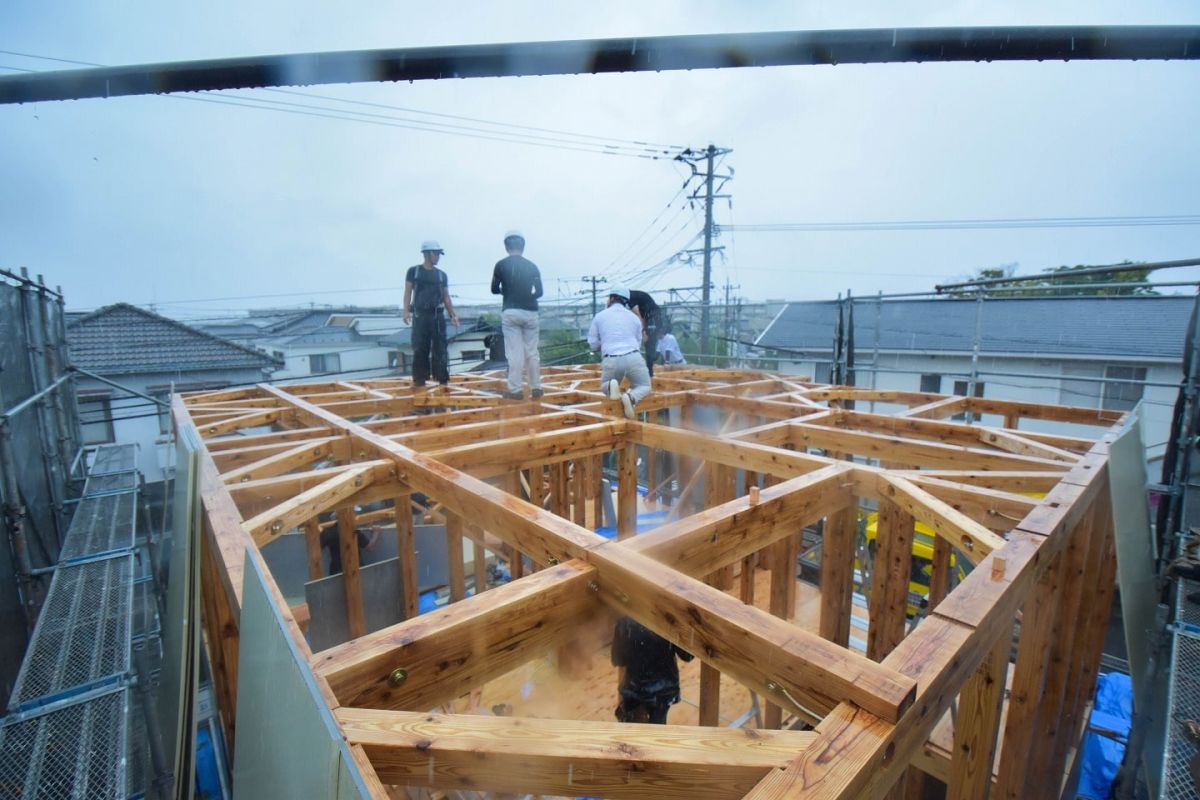 「福岡市早良区有田01」注文住宅現場リポート③【上棟式】