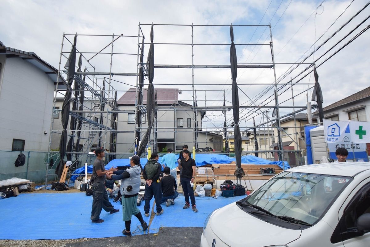 福岡市早良区有田01　注文住宅現場リポート③ ～上棟式・前編～