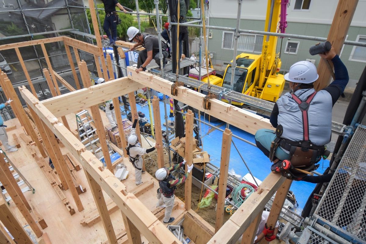 「福岡市早良区有田01」注文住宅現場リポート③【上棟式】