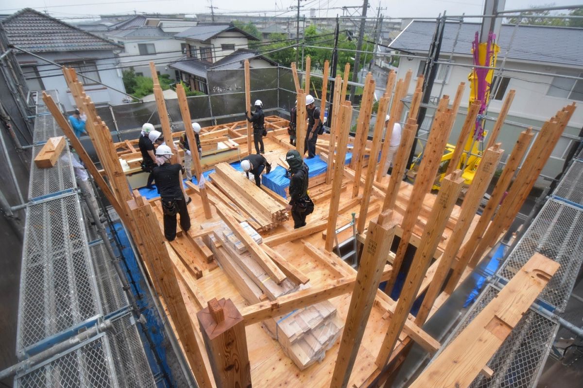 「福岡市早良区有田01」注文住宅現場リポート③【上棟式】