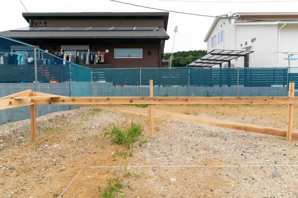 「糟屋郡久山町01」注文住宅現場リポート②【基礎工事】【遣り方】