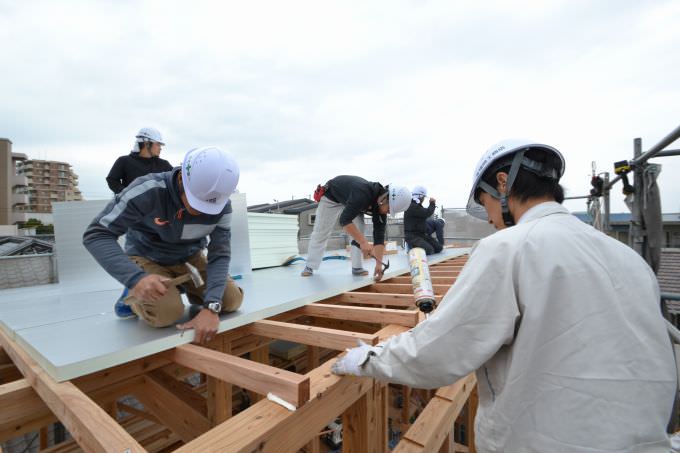 福岡市南区五十川01　注文住宅建築現場リポート⑧　～上棟式～