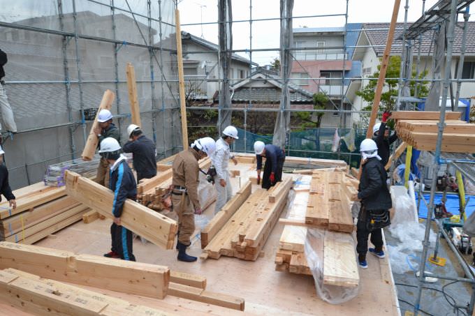 福岡市南区五十川01　注文住宅建築現場リポート⑧　～上棟式～