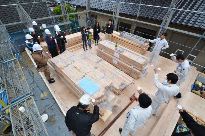 「福岡市南区五十川01」注文住宅現場リポート⑧【上棟式】