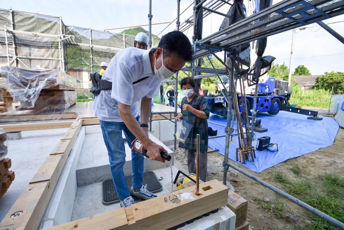 福岡県遠賀郡岡垣町01　注文住宅建築現場リポート③　～上棟式～