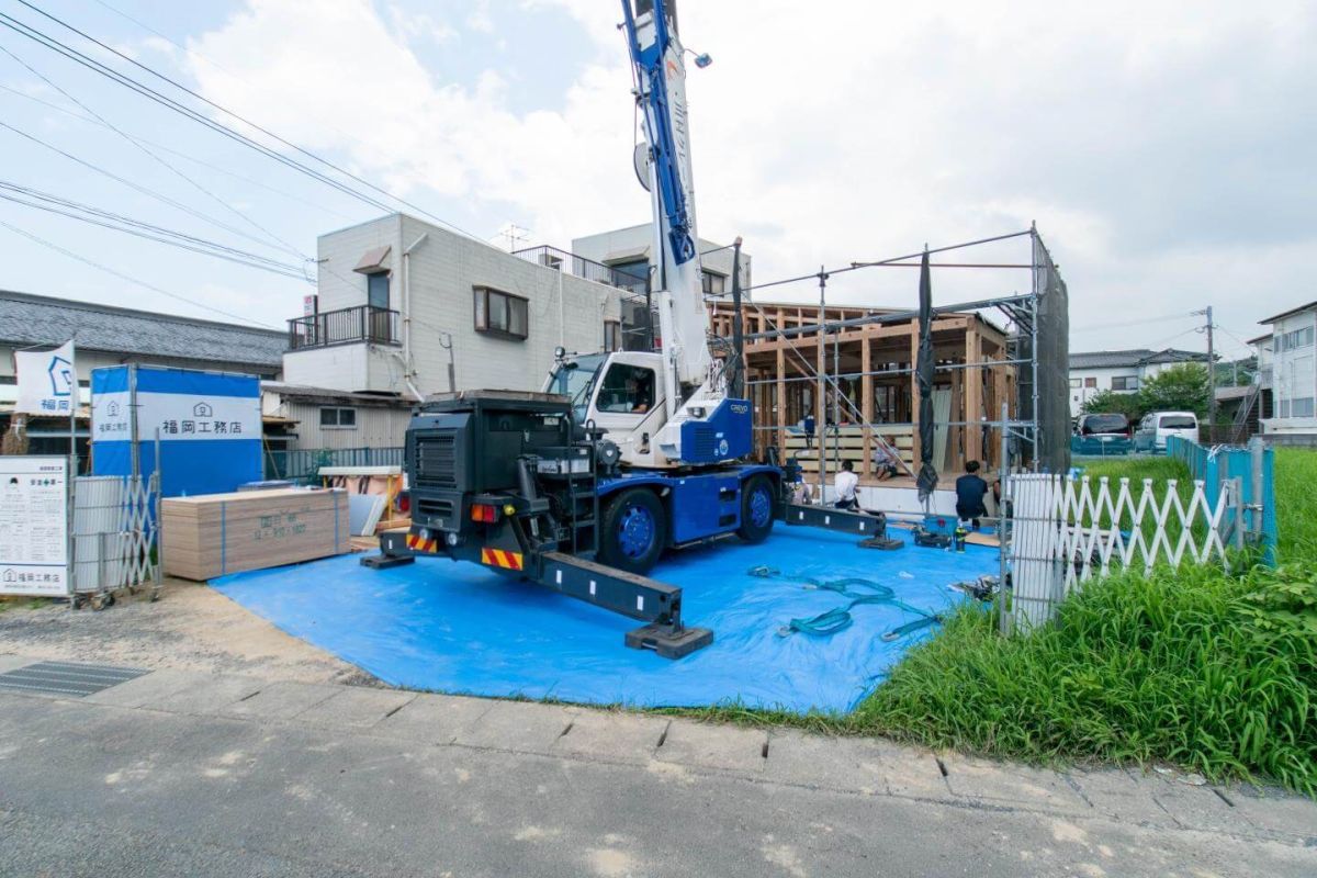 「遠賀郡岡垣町01」注文住宅現場リポート③【上棟式】