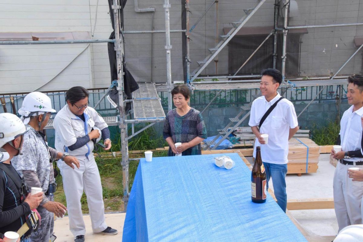「遠賀郡岡垣町01」注文住宅現場リポート③【上棟式】