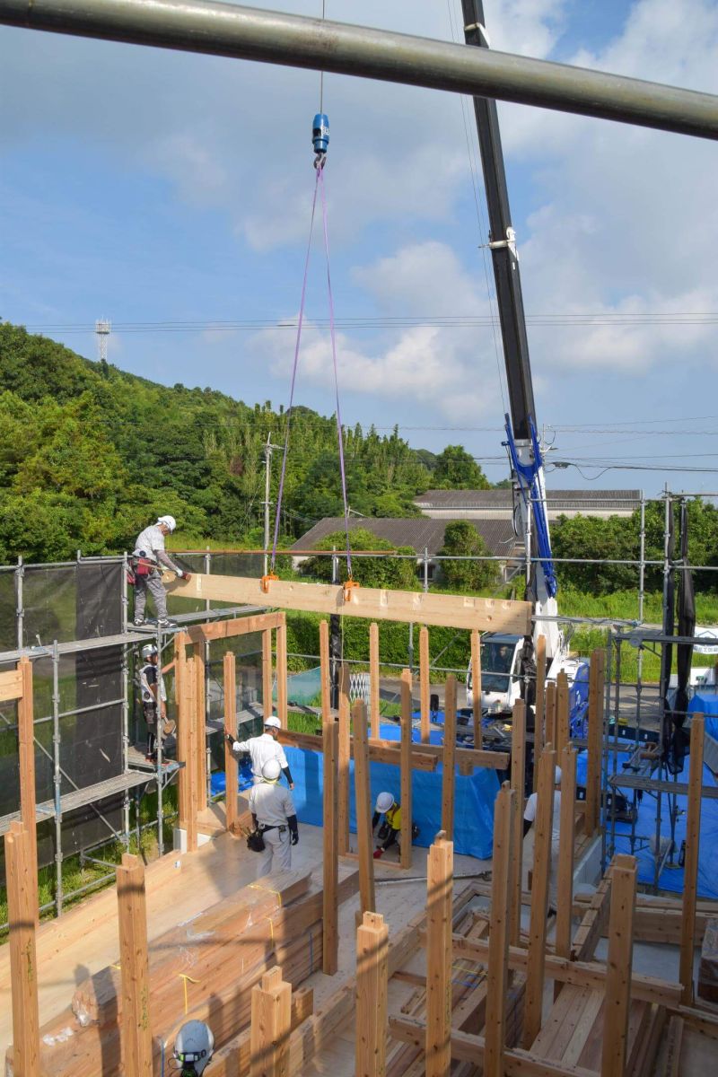 「遠賀郡岡垣町01」注文住宅現場リポート③【上棟式】