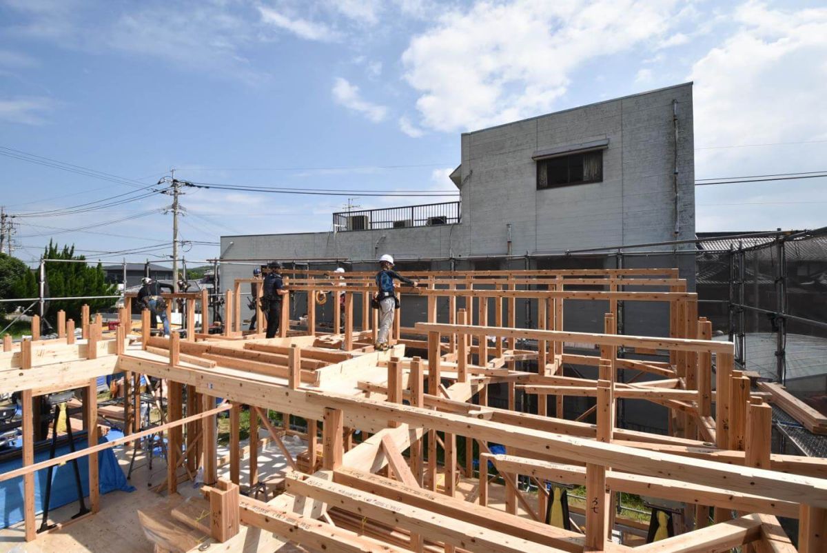 「遠賀郡岡垣町01」注文住宅現場リポート③【上棟式】