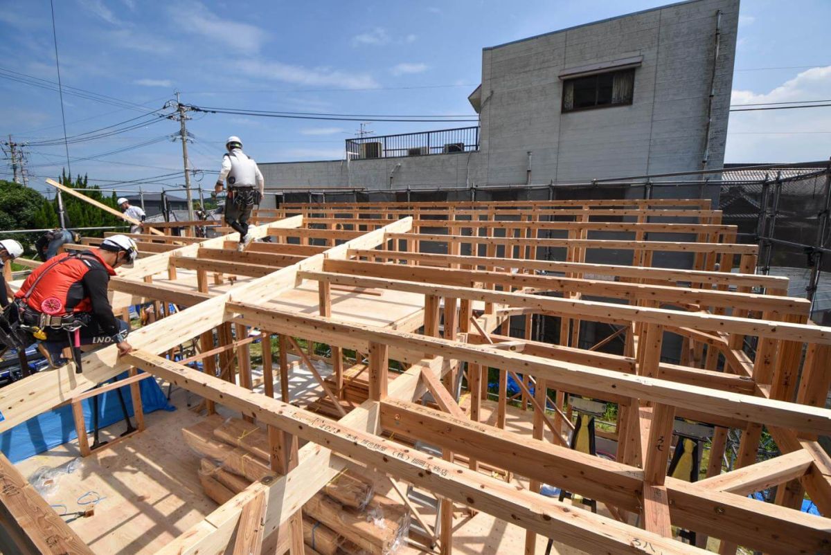 「遠賀郡岡垣町01」注文住宅現場リポート③【上棟式】