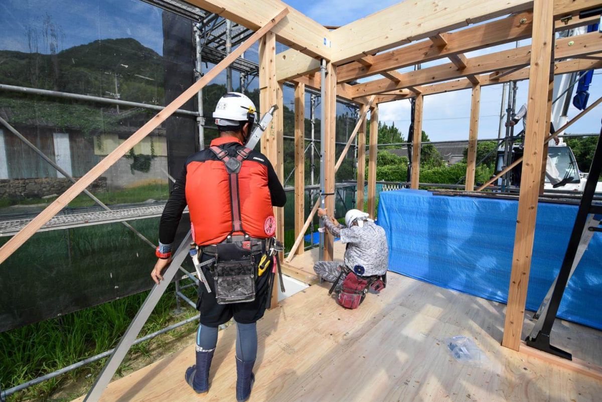 「遠賀郡岡垣町01」注文住宅現場リポート③【上棟式】