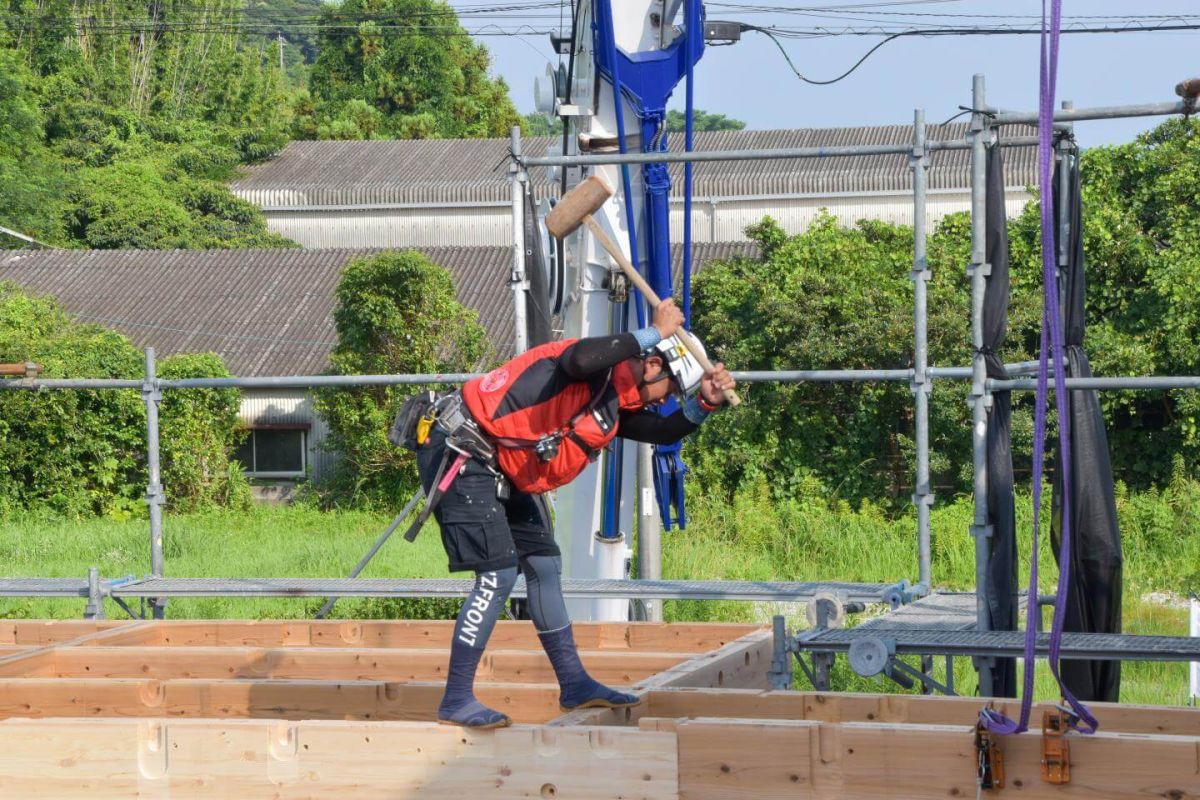 「遠賀郡岡垣町01」注文住宅現場リポート③【上棟式】