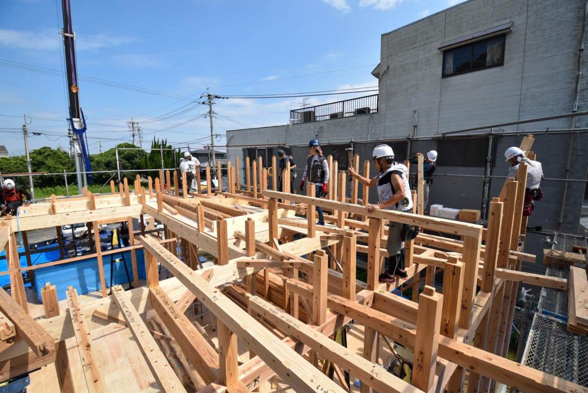 「遠賀郡岡垣町01」注文住宅現場リポート③【上棟式】