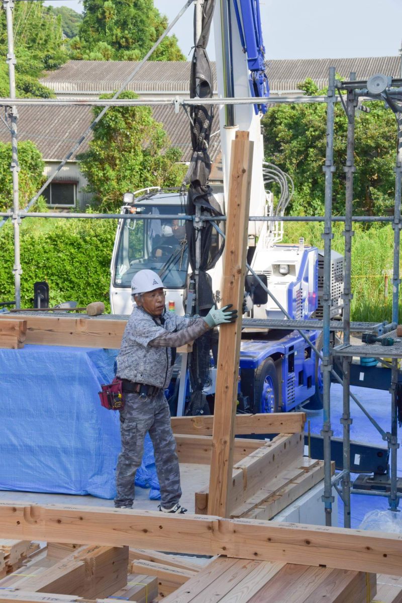 「遠賀郡岡垣町01」注文住宅現場リポート③【上棟式】