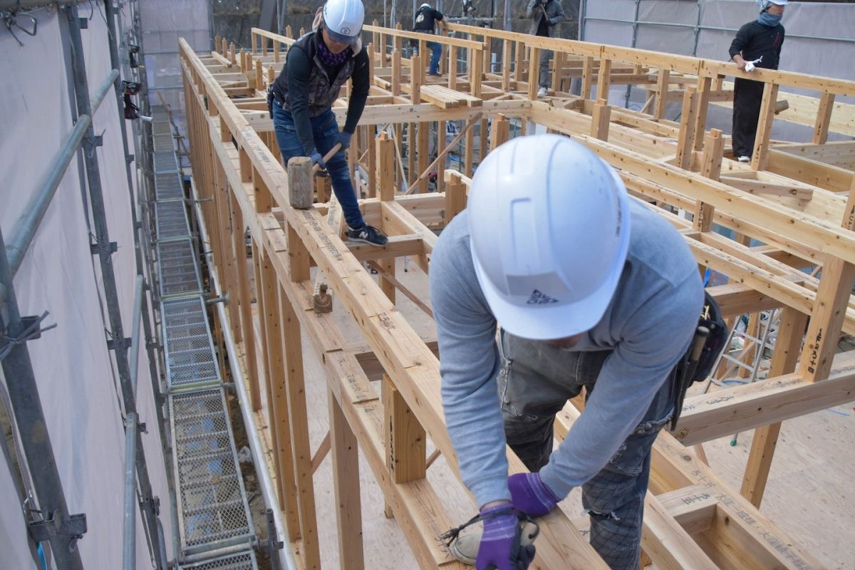 福岡県糟屋郡宇美町03　注文住宅建築現場リポート③　～上棟式・前編～