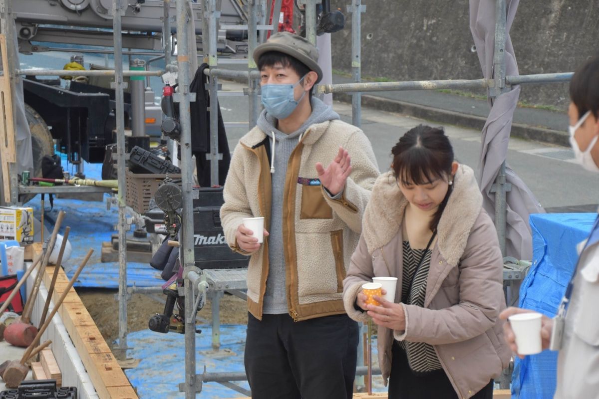 福岡県糟屋郡宇美町03　注文住宅建築現場リポート③　～上棟式・前編～