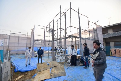 福岡県糟屋郡宇美町03　注文住宅建築現場リポート③　～上棟式・前編～