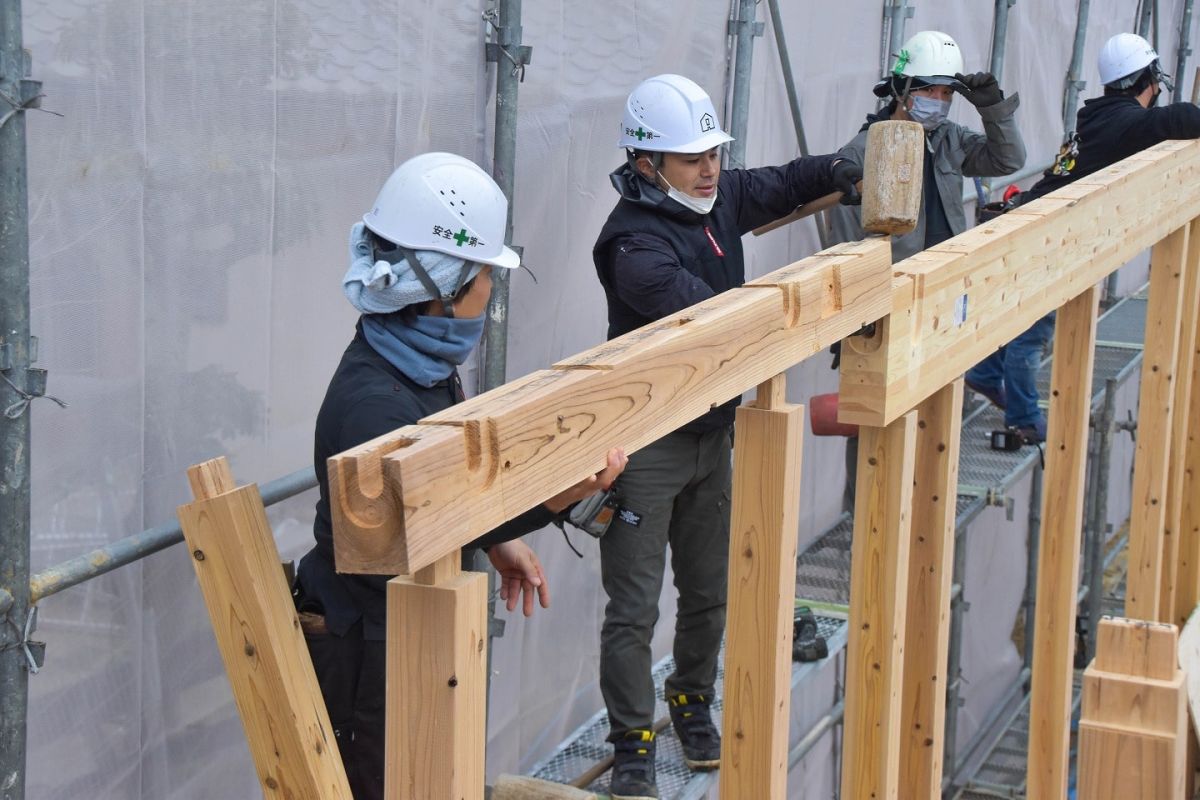 福岡県糟屋郡宇美町03　注文住宅建築現場リポート③　～上棟式・前編～