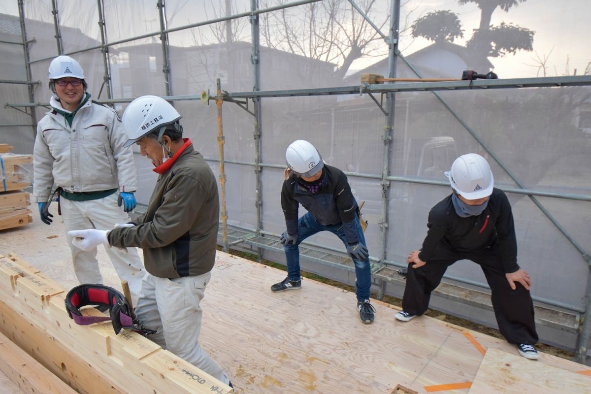 福岡県糟屋郡宇美町03　注文住宅建築現場リポート③　～上棟式・前編～