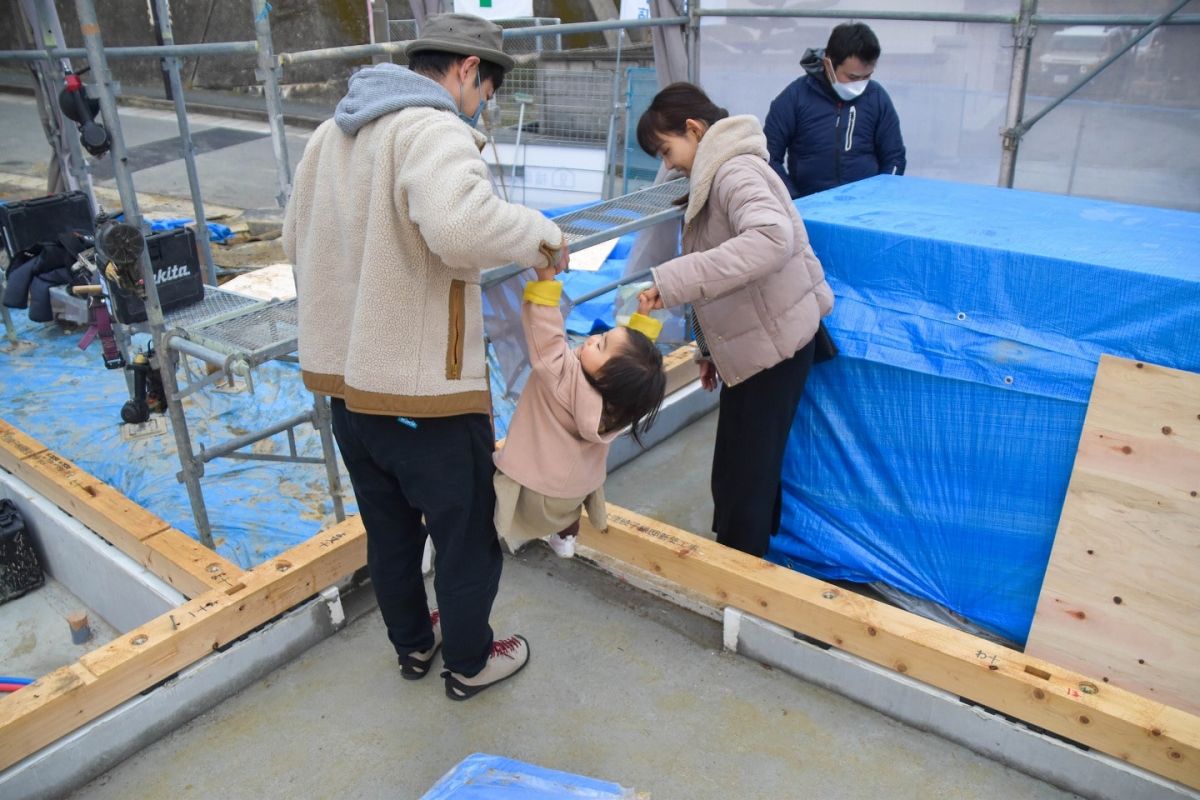 福岡県糟屋郡宇美町03　注文住宅建築現場リポート③　～上棟式・前編～