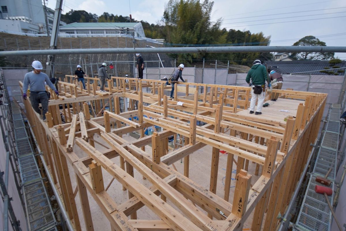 福岡県糟屋郡宇美町03　注文住宅建築現場リポート③　～上棟式・前編～