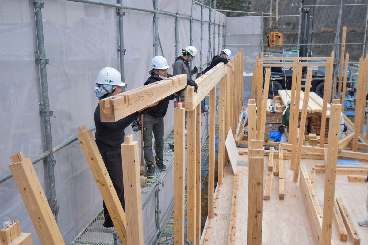 福岡県糟屋郡宇美町03　注文住宅建築現場リポート③　～上棟式・前編～