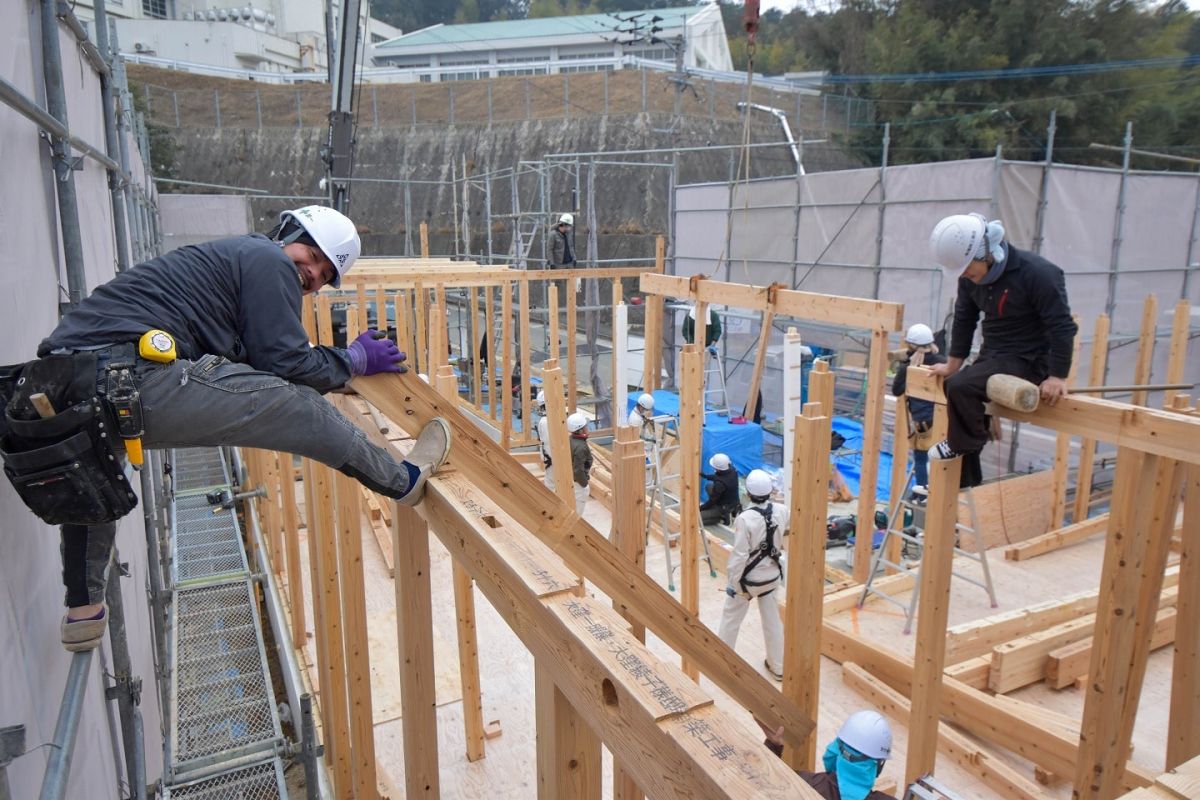 福岡県糟屋郡宇美町03　注文住宅建築現場リポート③　～上棟式・前編～