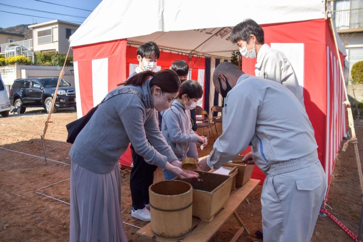 福岡県福岡市西区06　注文住宅建築現場リポート①　～地鎮祭～