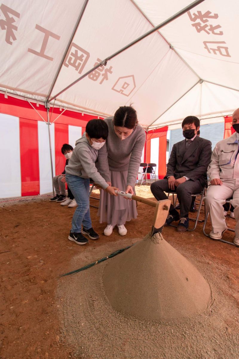 福岡県福岡市西区06　注文住宅建築現場リポート①　～地鎮祭～