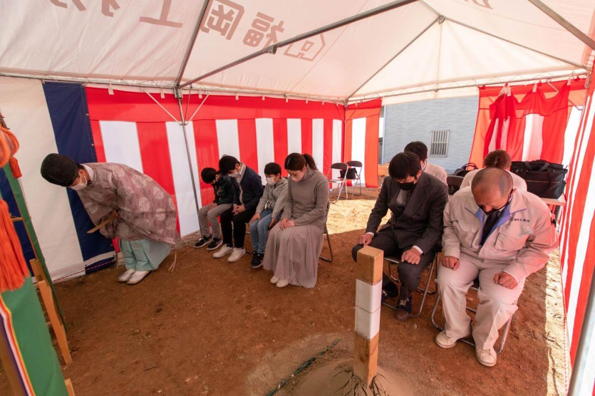 「福岡市西区06」注文住宅現場リポート①【地鎮祭】