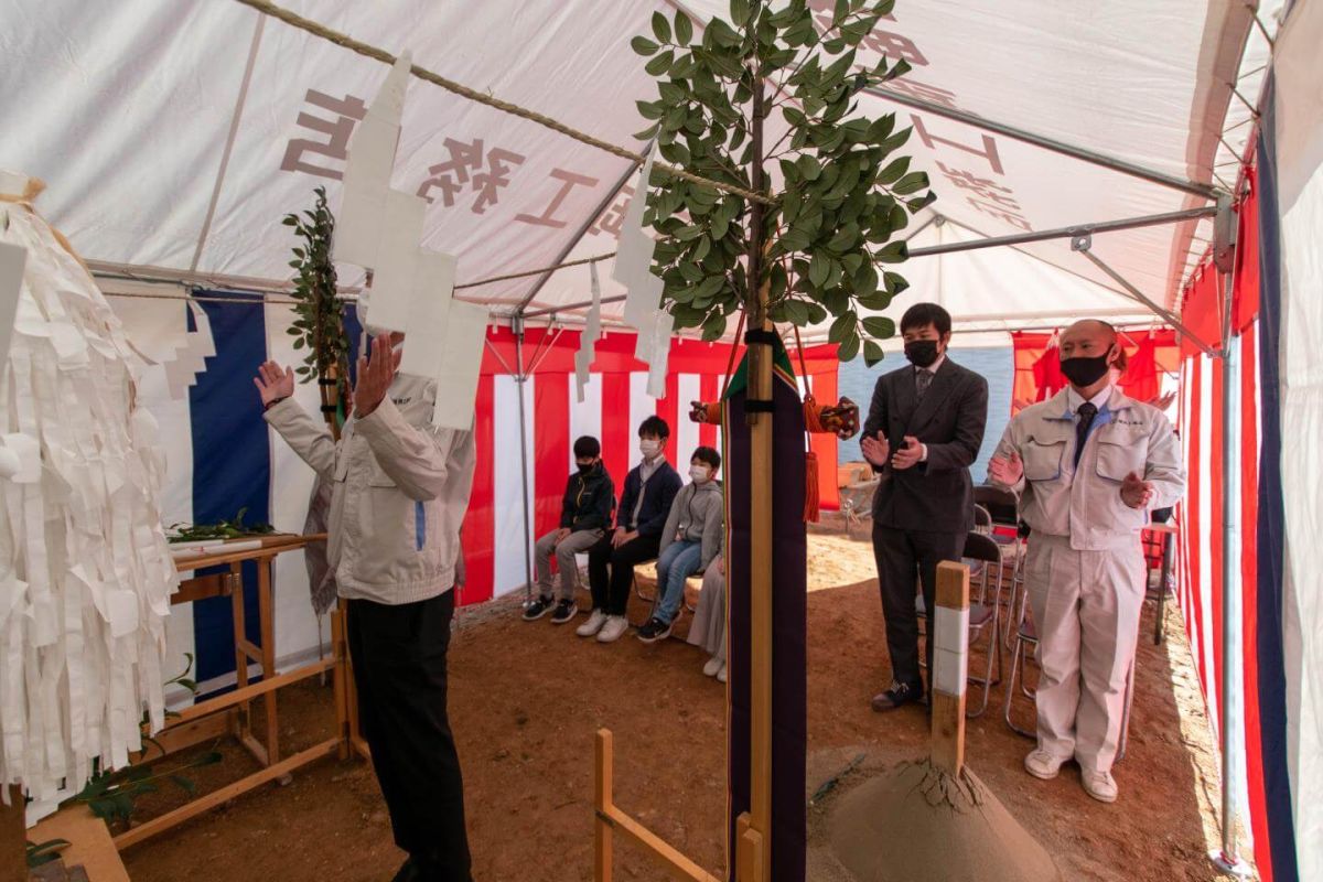 「福岡市西区06」注文住宅現場リポート①【地鎮祭】