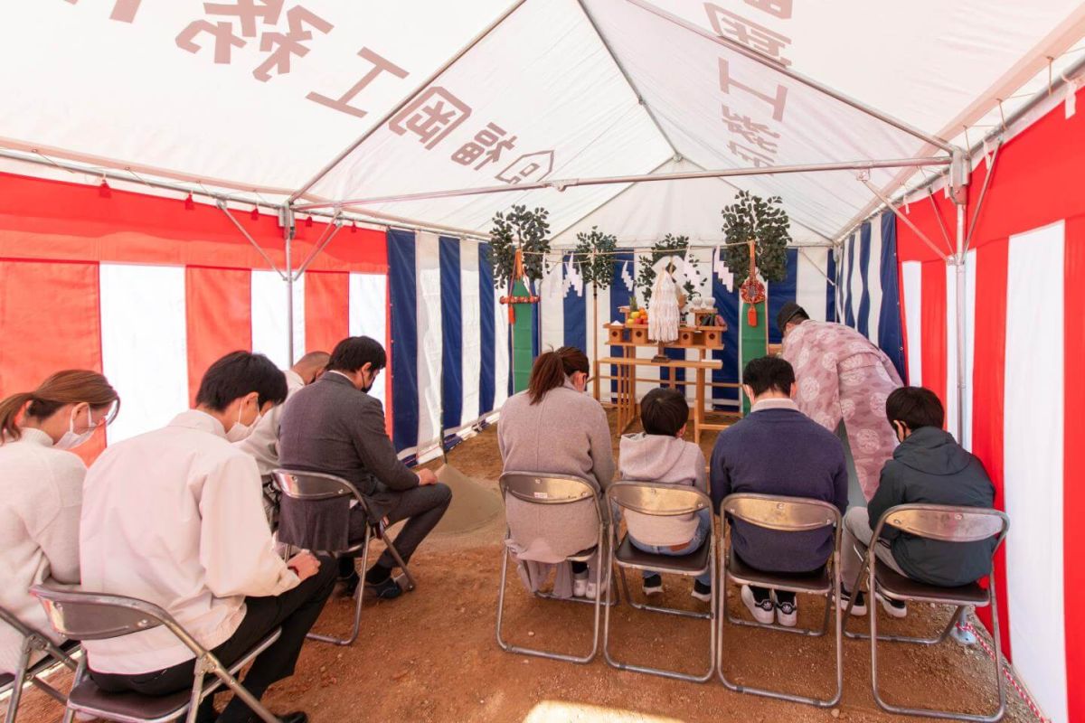 福岡県福岡市西区06　注文住宅建築現場リポート①　～地鎮祭～