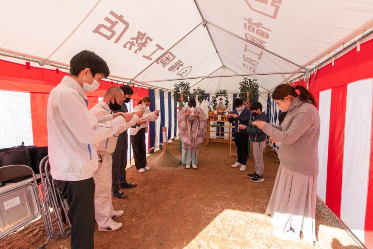 「福岡市西区06」注文住宅現場リポート①【地鎮祭】