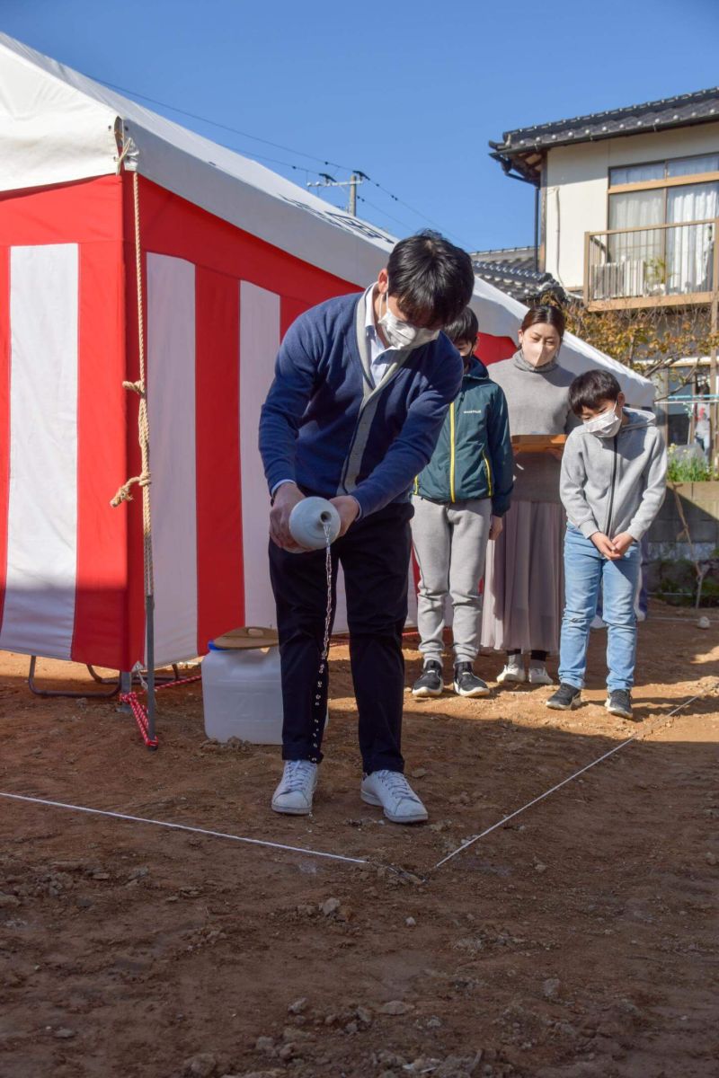 福岡県福岡市西区06　注文住宅建築現場リポート①　～地鎮祭～