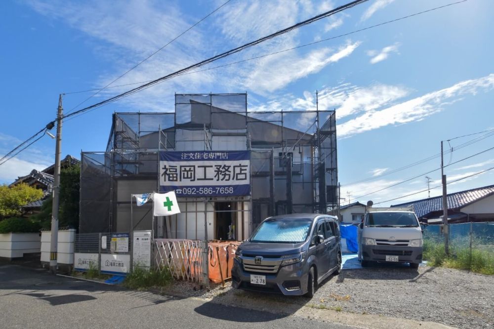 「福岡市東区青葉01」注文住宅現場リポート⑨【外装工事】【サイディング】