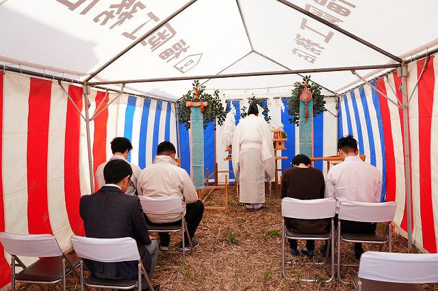 福岡県糟屋郡志免町03　注文住宅建築現場リポート①　～地鎮祭～