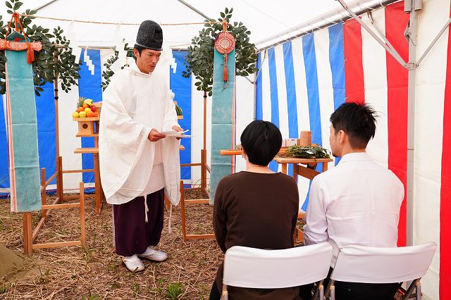 福岡県糟屋郡志免町03　注文住宅建築現場リポート①　～地鎮祭～