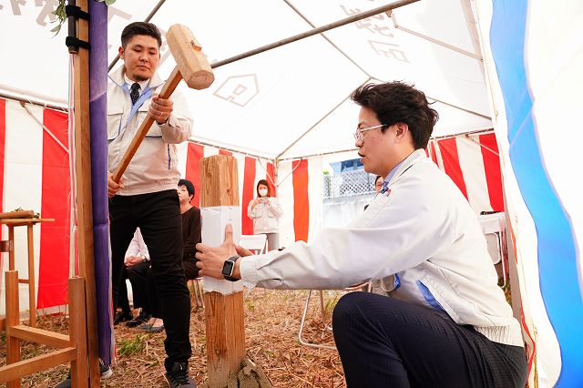 福岡県糟屋郡志免町03　注文住宅建築現場リポート①　～地鎮祭～