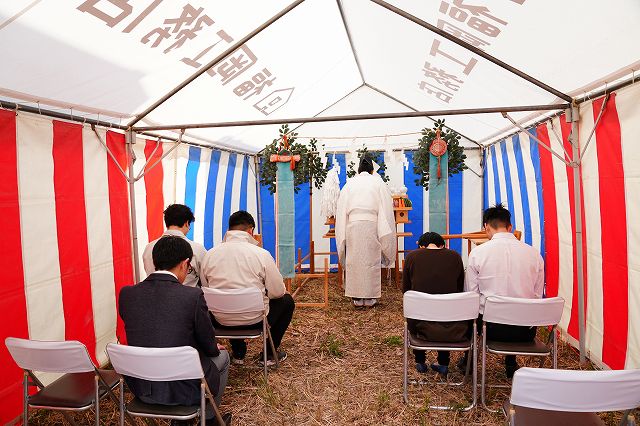 福岡県糟屋郡志免町03　注文住宅建築現場リポート①　～地鎮祭～