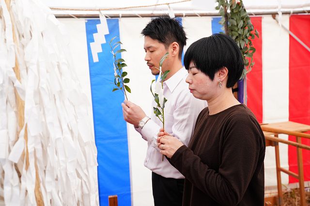 福岡県糟屋郡志免町03　注文住宅建築現場リポート①　～地鎮祭～