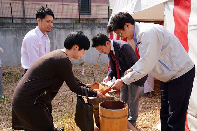 福岡県糟屋郡志免町03　注文住宅建築現場リポート①　～地鎮祭～